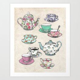 Tea time Art Print