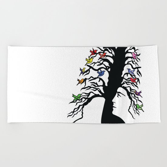 tree Beach Towel
