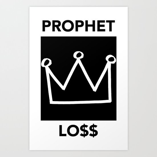 P&Ls: King White Art Print