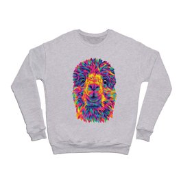 A Silly Rainbow Alpaca Crewneck Sweatshirt