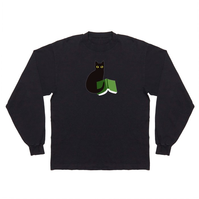 Cat Book (Green)  Long Sleeve T Shirt