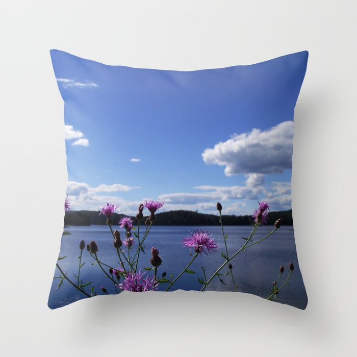 Summer day in Canada Throw Pillow