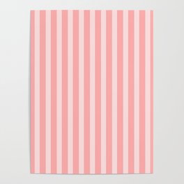 Shabby Chic Pink Stripes Poster