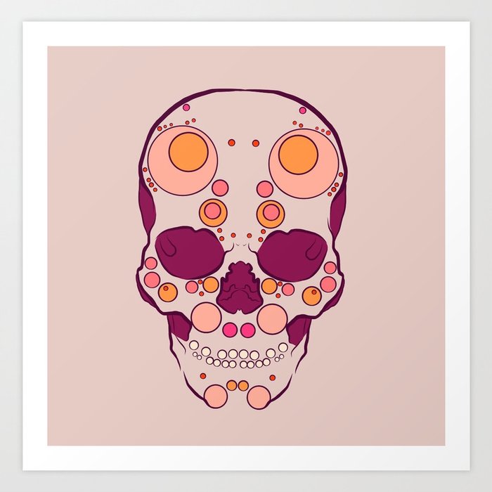 A Study in Skull - PINK Art Print