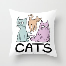 Cutie Cats Throw Pillow