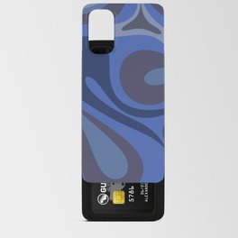 Mod Swirl Retro Abstract Pattern Blues on Blue  Android Card Case