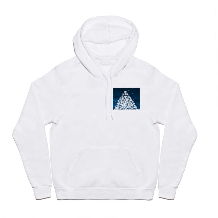 Blue Christmas Eve Snowflakes Winter Holiday Hoody