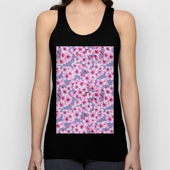 Cherry blossom pattern Unisex Tank Top