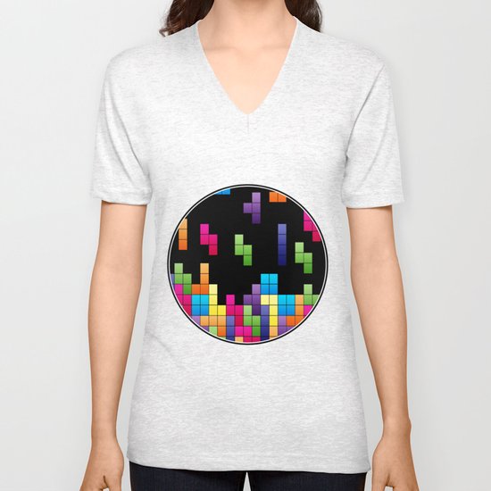 Tetris Troubles. Unisex V-Neck