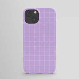 Lavender Purple Pastel Grid  Small iPhone Case