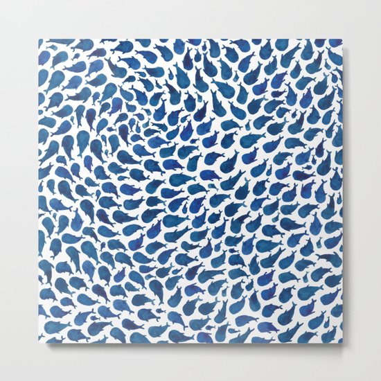 Blue Whales Metal Print