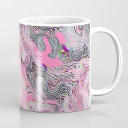 Neon pink Glitch pattern Coffee Mug