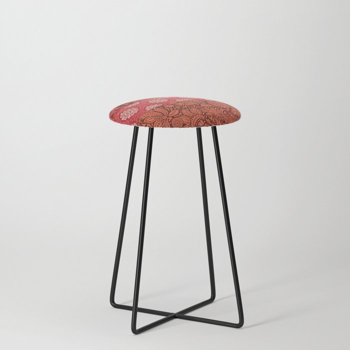 red power Counter Stool