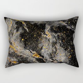 Galaxy (black gold) Rectangular Pillow