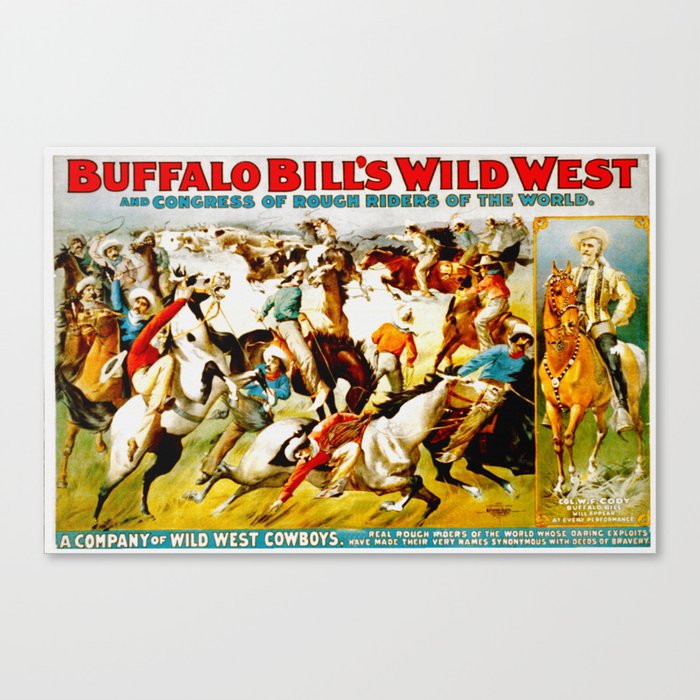 Vintage Wild West Show Poster Canvas Print