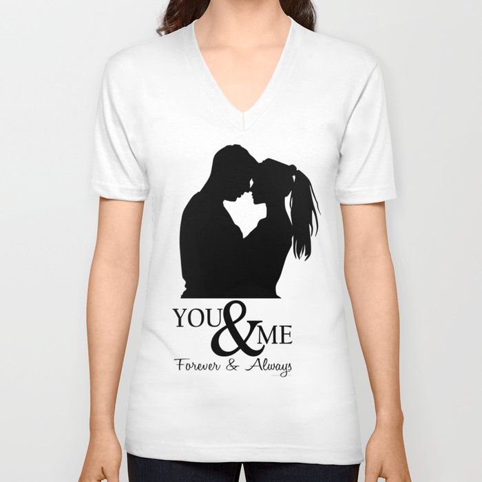 Couple T Shirts - You & me V Neck T Shirt