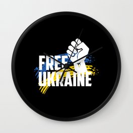Free Ukraine Wall Clock