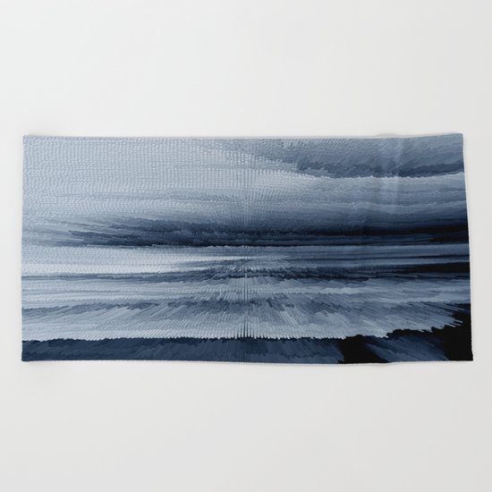 Abstract black painting 2 Beach Towel
