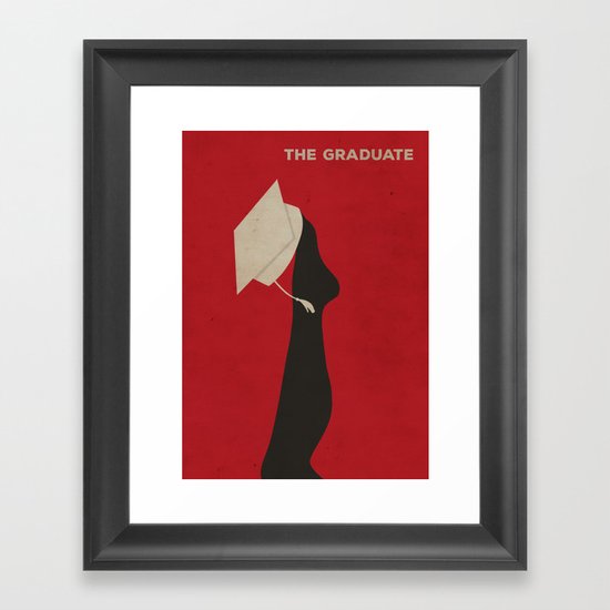 The Graduate Minimalist Poster Framed Art Print