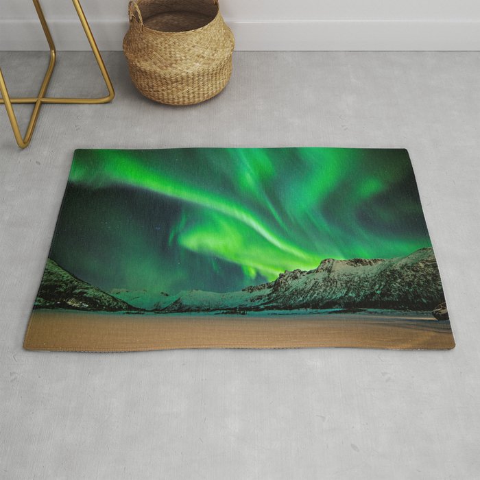 Northern Lights - Aurora Borealis_Winter Rug