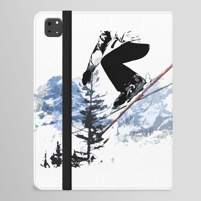 Ski the Rockies - Downhill Skier iPad Folio Case