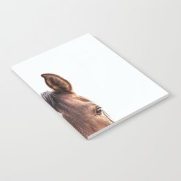 peekaboo horse, bw horse print, horse photo, equestrian, equestrian photo, equestrian decor Notebook