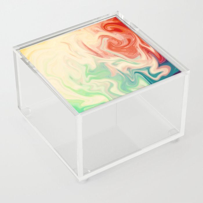 Abstract Marble Painting Acrylic Box