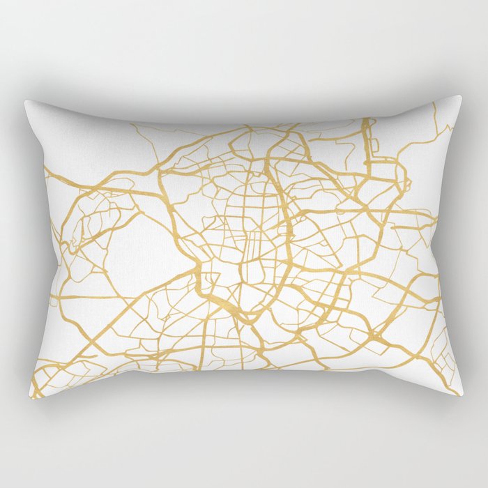 MADRID SPAIN CITY STREET MAP ART Rectangular Pillow