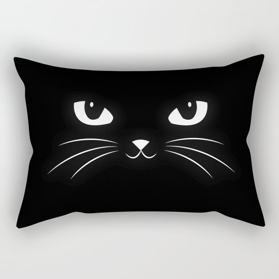 Cute Black Cat Rectangular Pillow