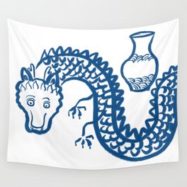 The Dragon Who Escaped Wall Tapestry