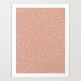 Minimal Abstract Peach Art Print