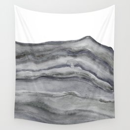 Watercolor Agate in Gray Wall Tapestry
