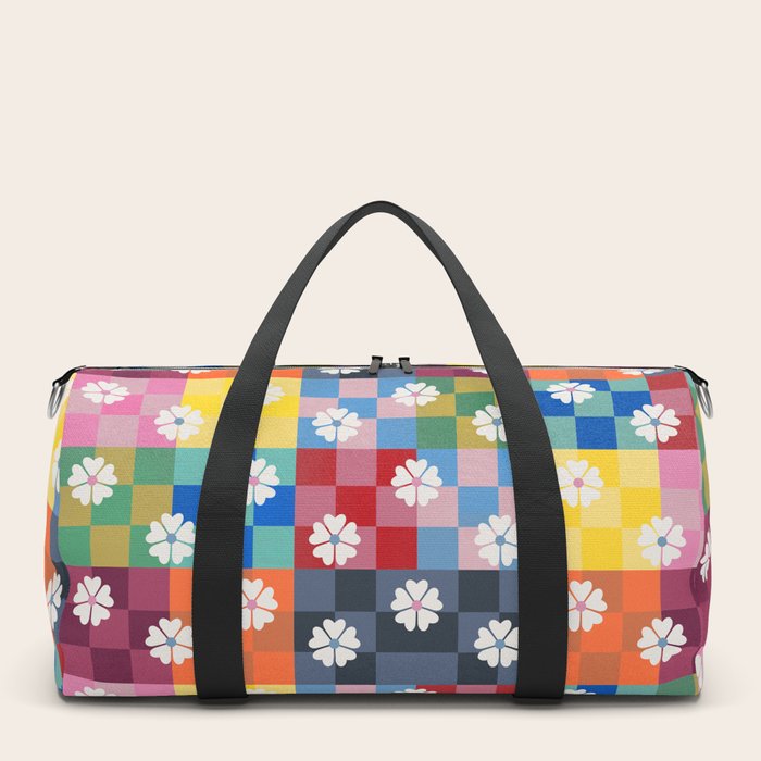 Checkered Patterned Duffle Overnight Bags Society6