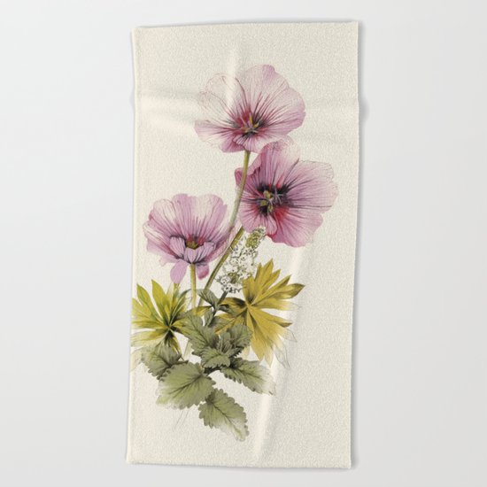 Geranium & Gardenmint Beach Towel