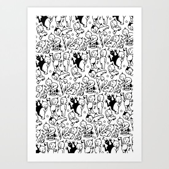 Classic Kewpie Pattern Art Print