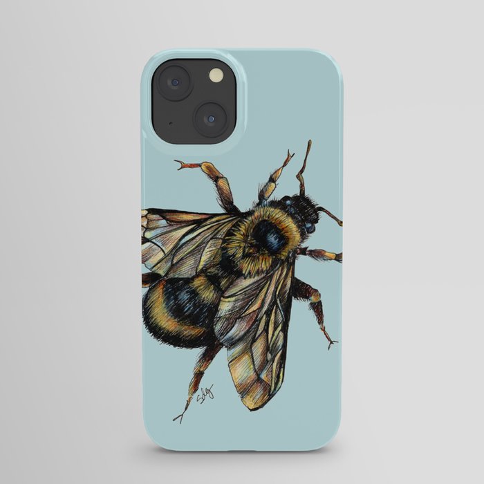 Realistic Bumble Bee Drawing iPhone Case