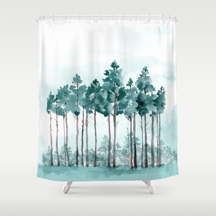 Pine Trees 4 Shower Curtain