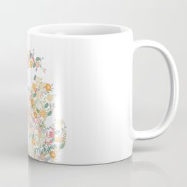 Beauty in Michigan (white) Coffee Mug | Pattern, Foliage, Up, Upperpennisula, Mitten, Graphics, Michigan, Digital, Graphicdesign, Handstate 