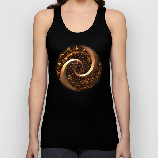 Golden Spirals Unisex Tank Top