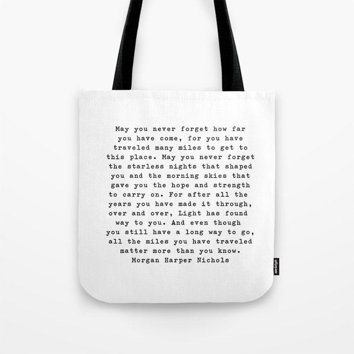 Morgan Harper Nichols Typewriter Style Quote Tote Bag By Msjay Society6