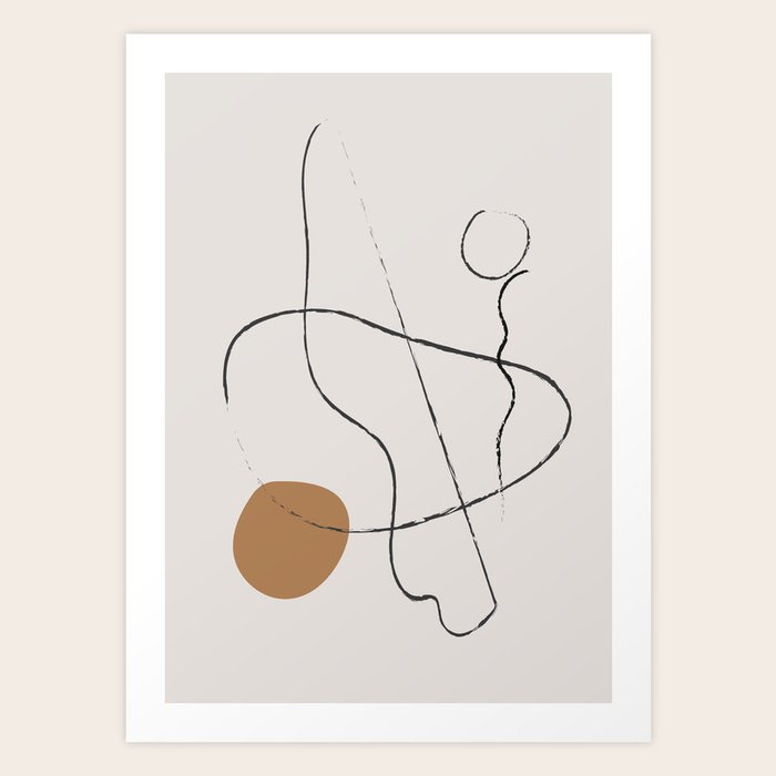 Line Art Abstract, Art Print by The Miuus Studio Society6