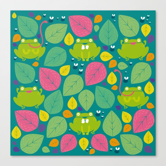 Frogs pattern Canvas Print