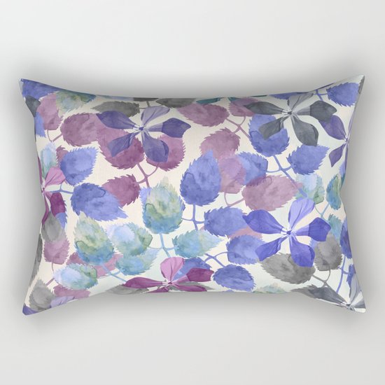 watercolor Botanical garden II Rectangular Pillow