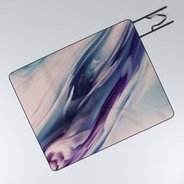 Deep Pastels Abstract Flow Picnic Blanket
