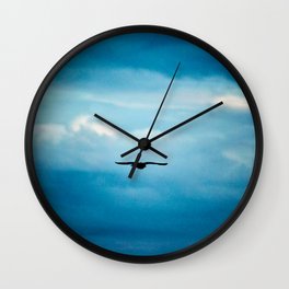  Sky Clouds Solitary Seagull Bird Flying Wall Clock