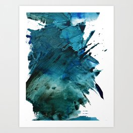 Scenic Route [2]: a pretty, minimal abstract piece in blue and green by Alyssa Hamilton Art Art Print