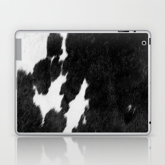 Black and White Faux Animal Fur (xii 2021) Laptop & iPad Skin