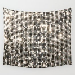 Silver Metallic Glitter sequins Wall Tapestry