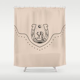 Good Fortune Gal - Taupe Shower Curtain