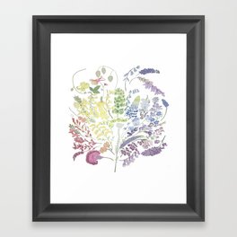 Rainbow Floral Framed Art Print